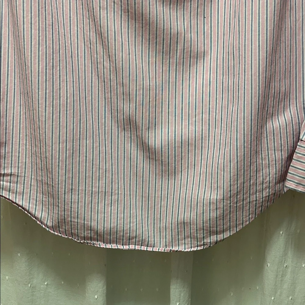 Vintage Ralph Lauren Shirt Men's Small Pink/Blue Striped Preppy Collegiate - Picture 8 of 13
